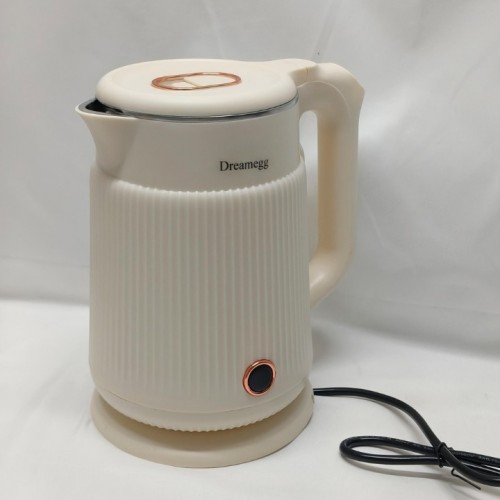 1-Liter Double Wall Electric Hot Water Kettle, Tea Kettle with Stainless Steel Interior, One Touch Operation to Boil Water